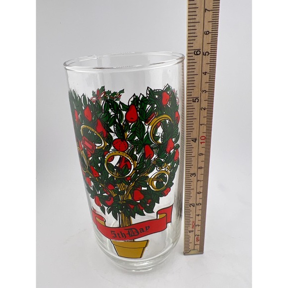 Pepsi 5th Day Christmas Glass Golden RIng Tree‎ Vintage 1980s Nostalgia - Picture 6 of 7